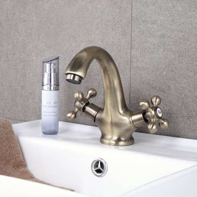 Water Taps Bathroom Brass Mixer Gold Basin Faucets