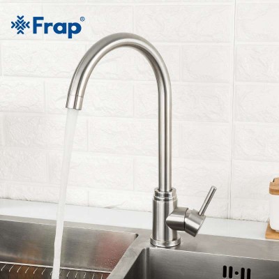 Frap Brushed Hot Cold SUS 304 Kitchen Faucet