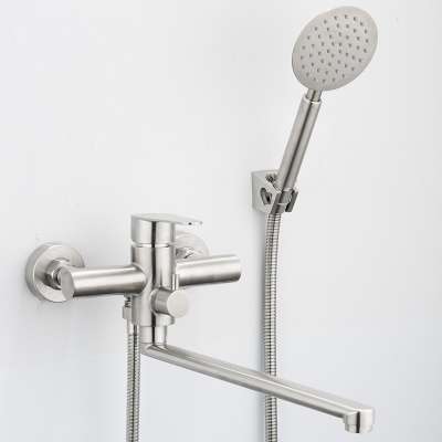 304 Stainless Steel Brushed Bathtub Faucet Shower Set