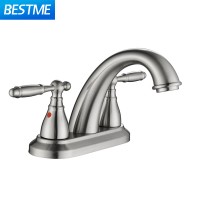 Double holes Two handles Mixer Unique Stainless steel  Durable bathroom faucets